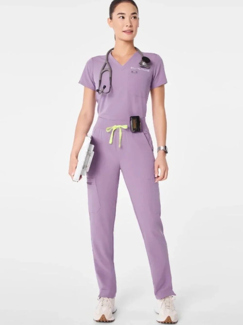 EUC FIGS Yola High-Rise Slim Scrub Trouser™ Lavendar PO#3146 M/T